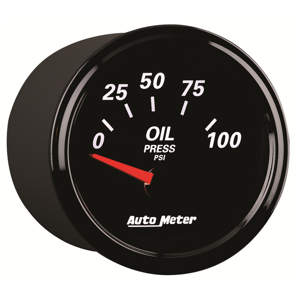 2-1/16" Öldruck, 0-100 Psi, Designer Black Ii