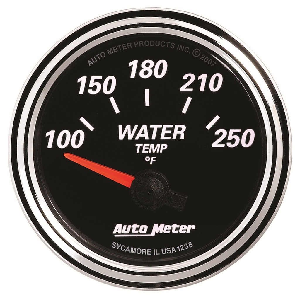 2-1/16" Wassertemperatur, 100-250 °F, Designer Black Ii