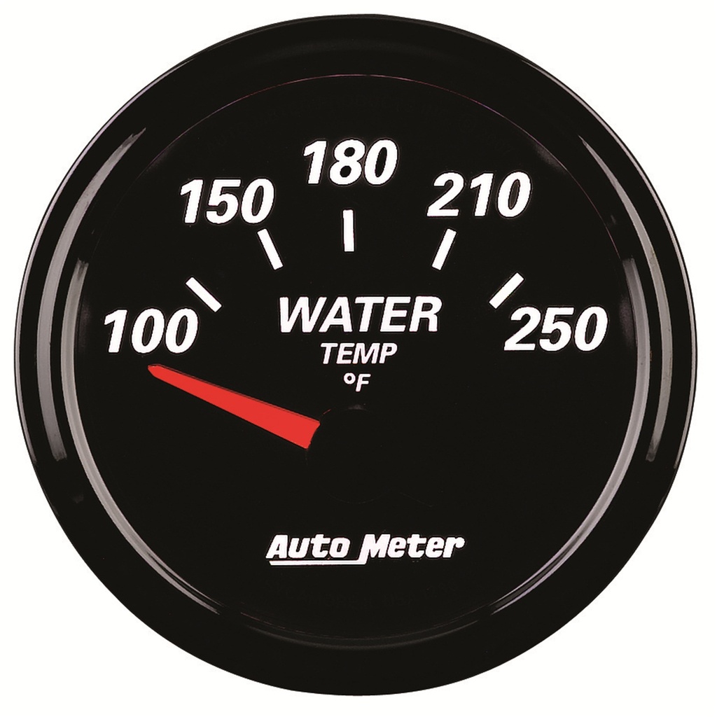 2-1/16" Wassertemperatur, 100-250 °F, Designer Black Ii