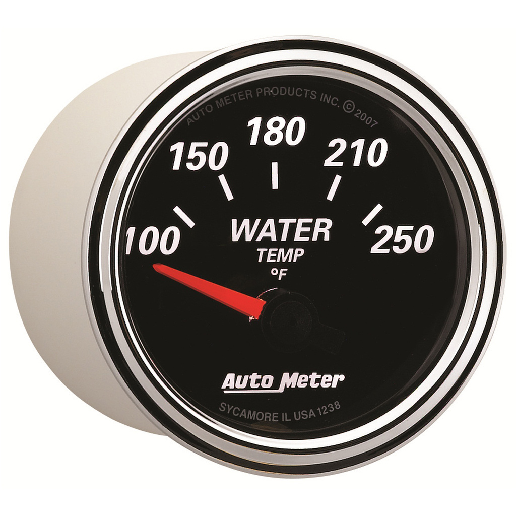 2-1/16" Wassertemperatur, 100-250 °F, Designer Black Ii