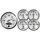 5-teiliges Messgeräte-Kit, 3-3/8" & 2-1/16", Elec. Drehzahlmesser, Old Tyme White Ii