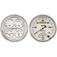 2-teiliges Messgeräte-Kit, 5" Quad & Drehzahlmesser, 240-33 Ω, Old Tyme White Ii