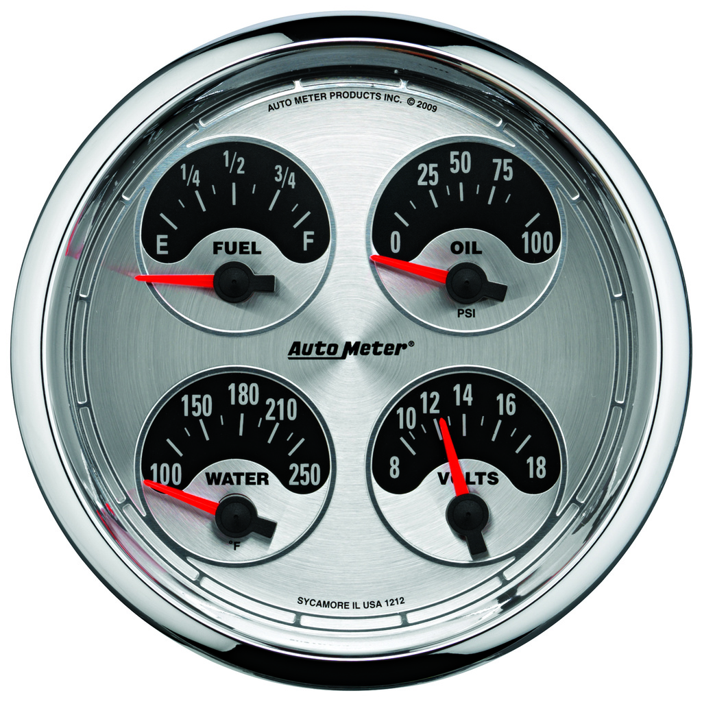5" Vierfachanzeige, 8k Rpm/120 Mph/100 Psi/100-250 °F/8-18v/240-33 Ω, American Muscle