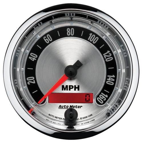 3-3/8" Drehzahlmesser, 0-160 Mph, American Muscle