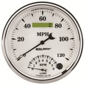 5" Drehzahlmesser/Drehzahlmesser Combo, 8k Rpm/120 Mph, Old-Tyme White Ii