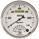 5" Drehzahlmesser/Drehzahlmesser Combo, 8k Rpm/120 Mph, Old-Tyme White Ii