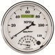 5" Drehzahlmesser/Drehzahlmesser Combo, 8k Rpm/120 Mph, Old-Tyme White Ii