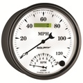 5" Drehzahlmesser/Drehzahlmesser Combo, 8k Rpm/120 Mph, Old-Tyme White Ii