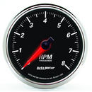 3-3/8" In-Dash Drehzahlmesser, 0-8,000 Rpm, Designer Black Ii