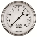 3-3/8" In-Dash Drehzahlmesser, 0-8,000 Rpm, Old-Tyme White Ii