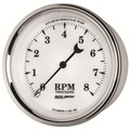 3-3/8" In-Dash Drehzahlmesser, 0-8,000 Rpm, Old-Tyme White Ii