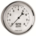 3-3/8" In-Dash Drehzahlmesser, 0-8,000 Rpm, Old-Tyme White Ii