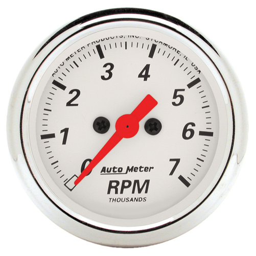 2-1/16" In-Dash Drehzahlmesser, 0-7,000 Rpm, Arctic White