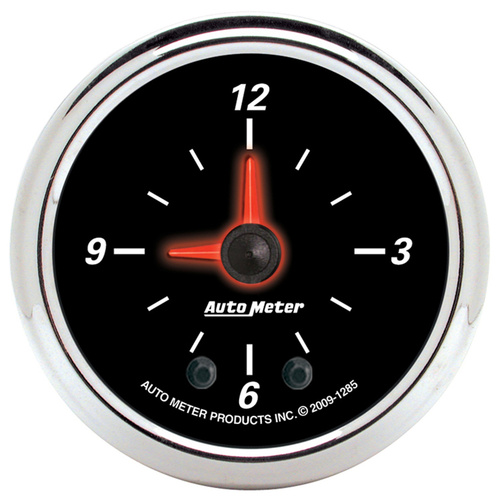2-1/16" Uhr, 12-Stunden, Designer Black Ii