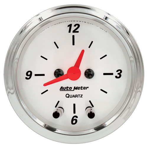 2-1/16" Uhr, 12-Stunden, Arctic White