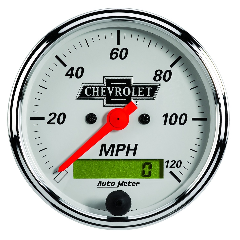 3-1/8" Drehzahlmesser, 0-120 Mph, Chevy Vintage