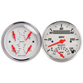 2-teiliges Messgeräte-Kit, 3-3/8" Quad & Tach/Speedo, 240-33 Ω, Arctic White