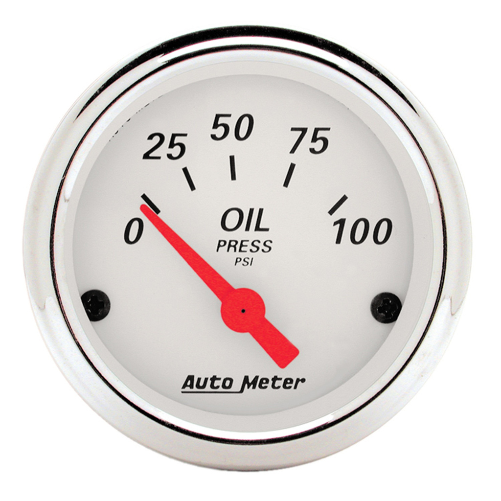 2-1/16" Öldruck, 0-100 Psi, Arctic White