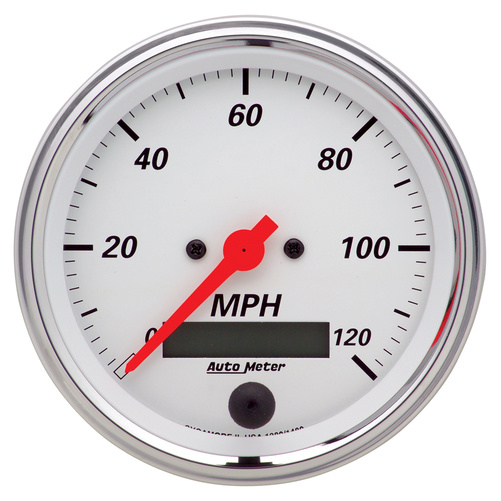 3-3/8" Drehzahlmesser, 0-120 Mph, Arctic White