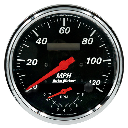 5" Drehzahlmesser/Drehzahlmesser Combo, 8k Rpm/120 Mph, Designer Black