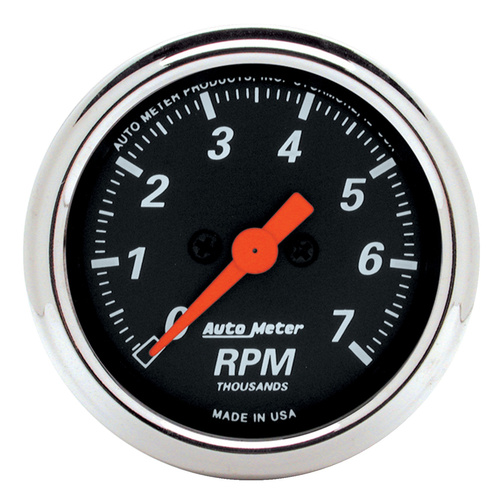 2-1/16" In-Dash Drehzahlmesser, 0-7,000 Rpm, Designer Black