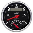 3-3/8" Drehzahlmesser/Drehzahlmesser Combo, 8k Rpm/120 Mph, Designer Black