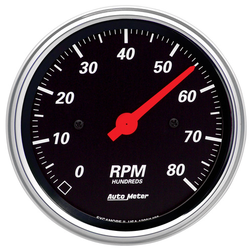 3-3/8" In-Dash Drehzahlmesser, 0-8,000 Rpm, Designer Black