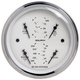 3-3/8" Vierfachanzeige, 100 Psi/100-250 °F/8-18v/240-33 Ω, Old-Tyme White