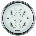 3-3/8" Vierfachanzeige, 100 Psi/100-250 °F/8-18v/0-90 Ω, Old-Tyme White