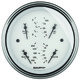 3-3/8" Vierfachanzeige, 100 Psi/100-250 °F/8-18v/0-90 Ω, Old-Tyme White