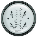 3-3/8" Vierfachanzeige, 100 Psi/100-250 °F/8-18v/0-90 Ω, Old-Tyme White