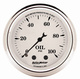 2-1/16" Öldruck, 0-100 Psi, Old-Tyme White
