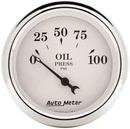 2-1/16" Öldruck, 0-100 Psi, Old-Tyme White
