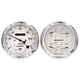 2-teiliges Messgeräte-Kit, 5" Quad & Tach/Speedo, 240-33 Ω, Old Tyme White