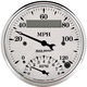 3-3/8" Drehzahlmesser/Drehzahlmesser Combo, 8k Rpm/120 Mph, Old-Tyme White