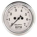 2-1/16" In-Dash Drehzahlmesser, 0-7,000 Rpm, Old-Tyme White