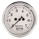 2-1/16" In-Dash Drehzahlmesser, 0-7,000 Rpm, Old-Tyme White