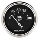 2-1/16" Öldruck, 0-100 Psi, Old Tyme Black