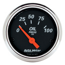 2-1/16" Öldruck, 0-100 Psi, Designer Black
