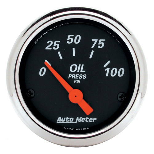 2-1/16" Öldruck, 0-100 Psi, Designer Black