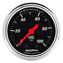2-1/16" Öldruck, 0-100 Psi, Designer Black
