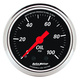 2-1/16" Öldruck, 0-100 Psi, Designer Black