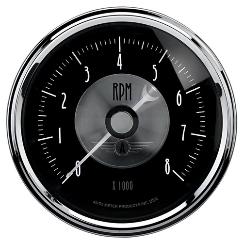 3-3/8" In-Dash Drehzahlmesser, 0-8,000 Rpm, Prestige Black Diamond