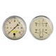 2-teiliges Messgeräte-Kit, 5" Quad & Drehzahlmesser, 240-33 Ω, Antique Beige