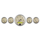 5-teiliges Messgeräte-Kit, 3-1/8" & 2-1/16", Elec. Drehzahlmesser, Antique Beige