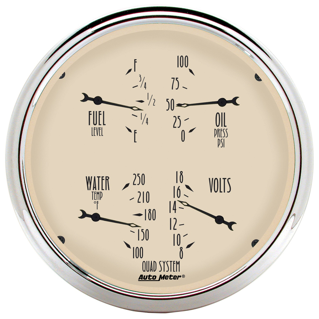 5" Vierfachanzeige, 100 Psi/100-250 °F/8-18v/240-33 Ω, Antique Beige
