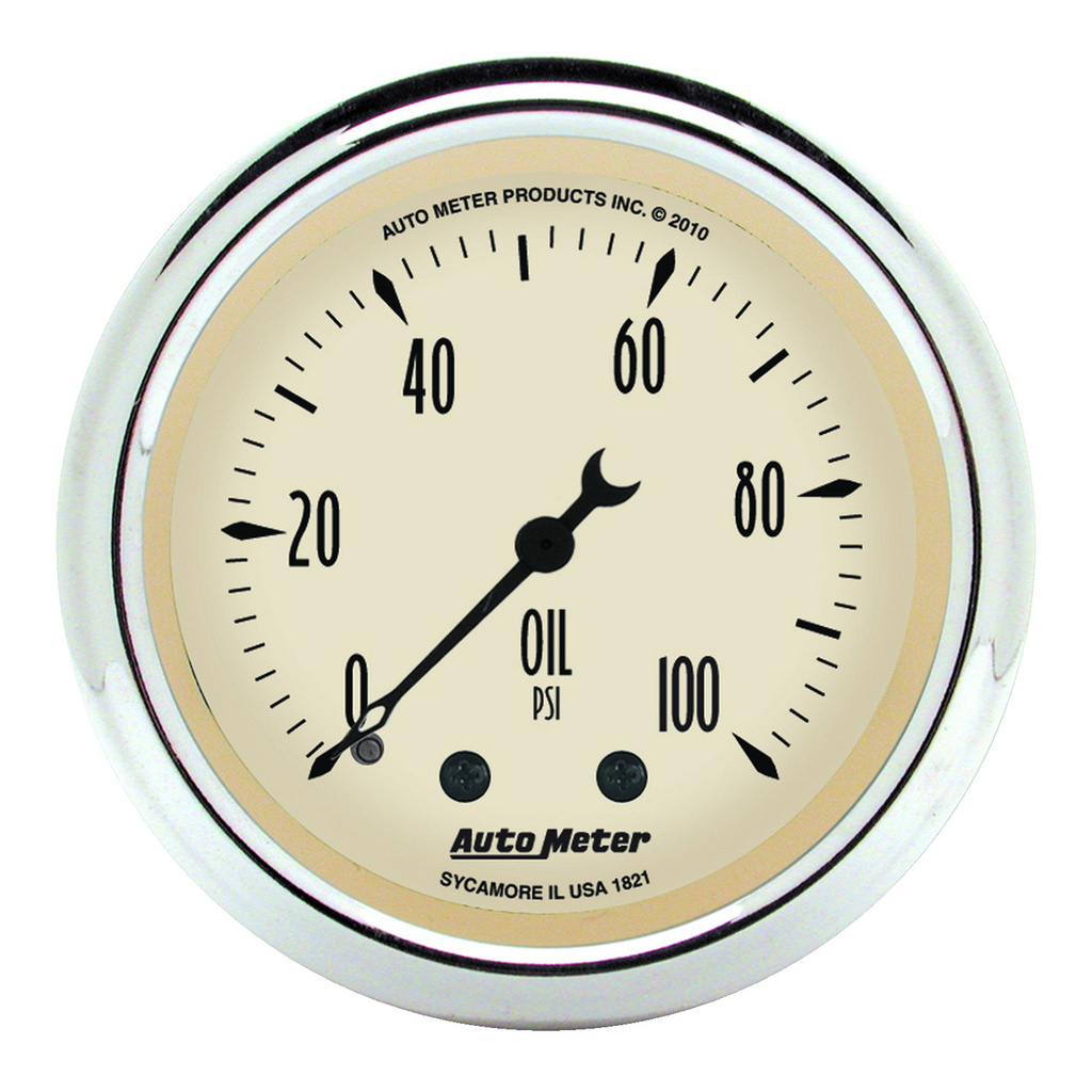 2-1/16" Öldruck, 0-100 Psi, Antique Beige