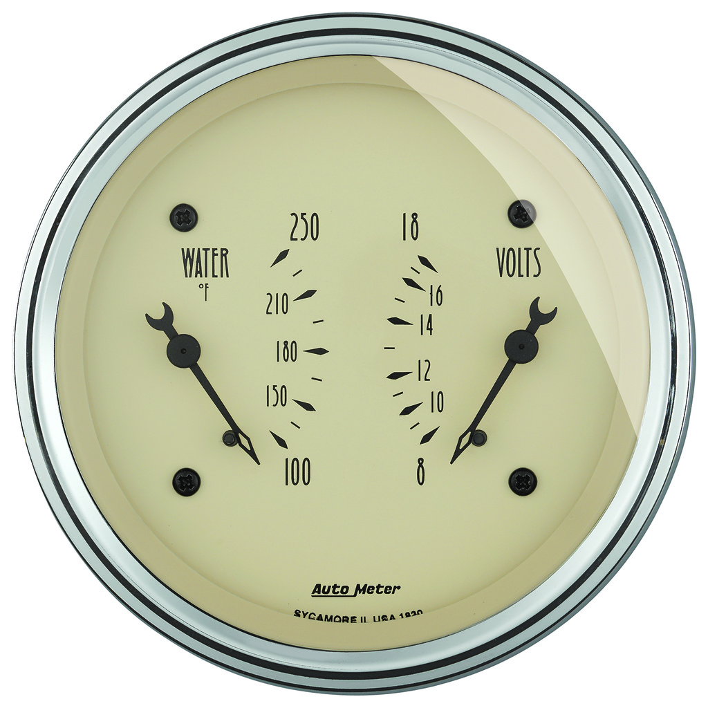 3-3/8" Dual Gauge, 100-250 °F/8-18v, Antique Beige