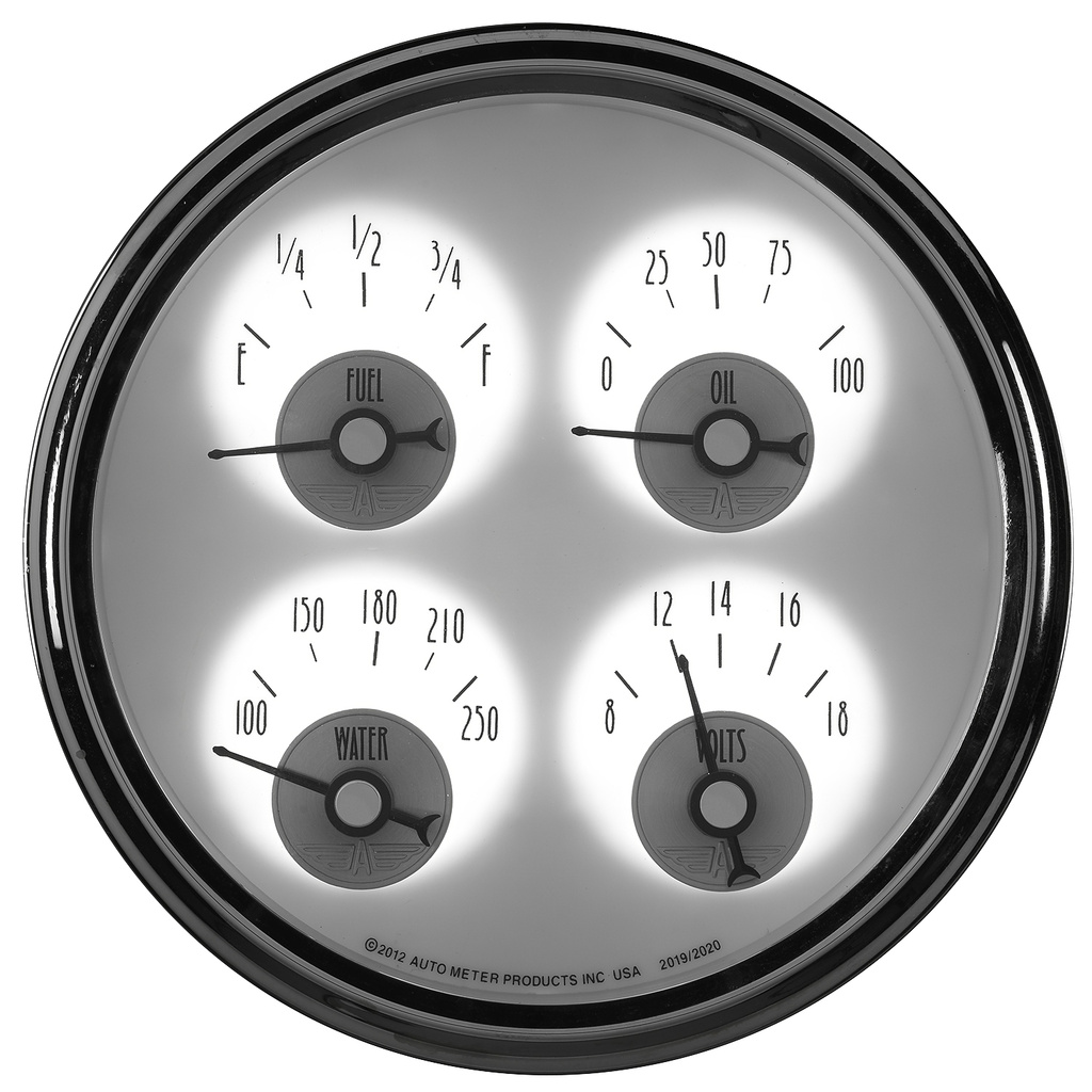 5" Vierfachanzeige, 100 Psi/100-250 °F/8-18v/0-90 Ω, Prestige Pearl