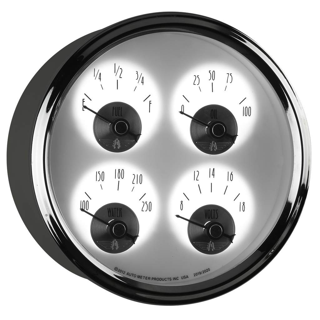 5" Vierfachanzeige, 100 Psi/100-250 °F/8-18v/0-90 Ω, Prestige Pearl